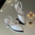 Beira Rio Off White Elastic Slingback 1cm Heel