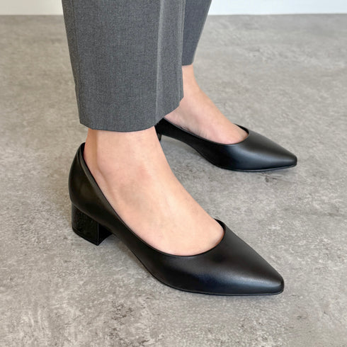 Scarpin Beira Rio Preto Napa Salto Verniz 4cm