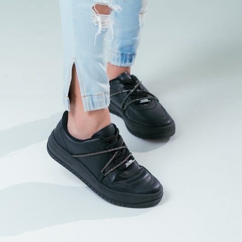Tênis Casual Vizzano Preto Fume