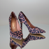 Scarpin Vizzano Animal Print Salto Fino 9cm