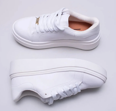 Tênis Casual Vizzano Branco em Pelica