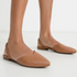 Beira Rio Nude Elastic Slingback 1cm Heel