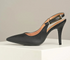 Scarpin Slingback Vizzano Preto Salto 7cm