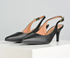 Scarpin Slingback Vizzano Preto Salto 7cm
