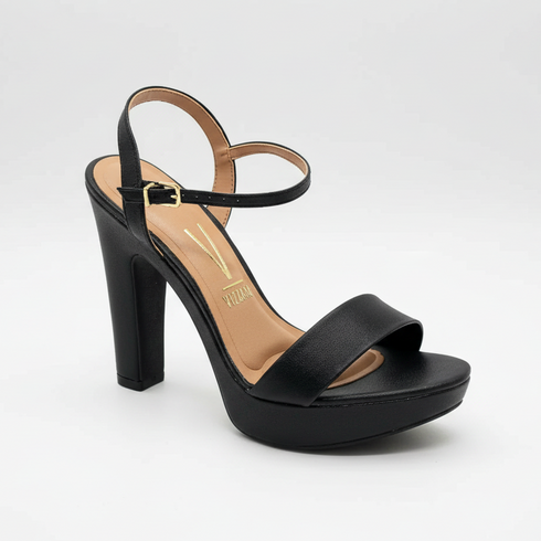 Sandália Meia Pata Vizzano Preto Salto 12,5cm