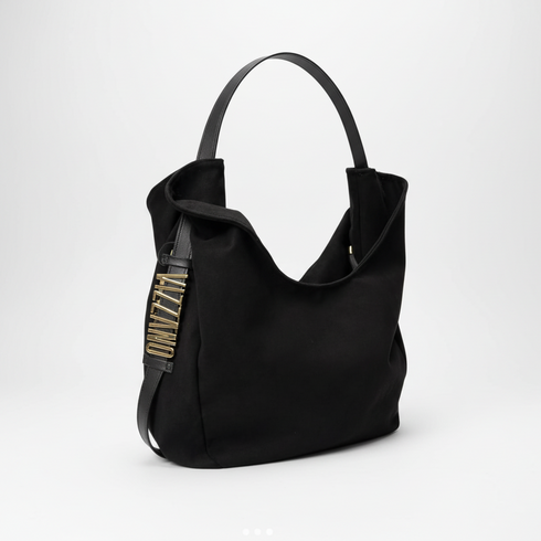 Bolsa Vizzano Slouchy Camurça Preta de Ombro
