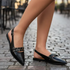 Slingback Vizzano Preto Rasteira Salto Baixo
