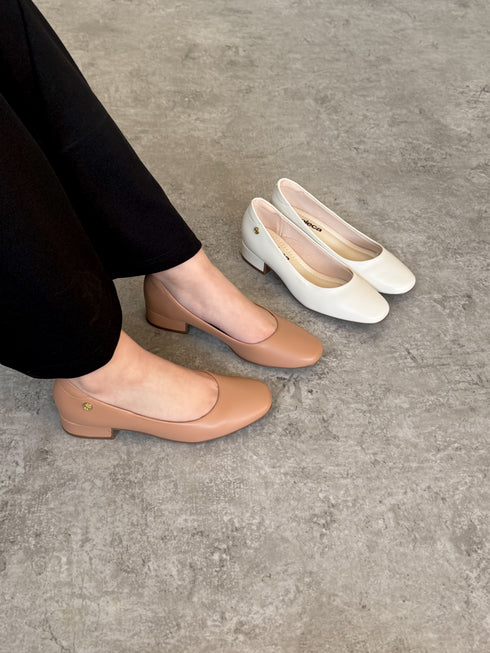 Moleca Off White Flat