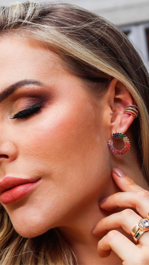 Colorful Microzirconia Earring