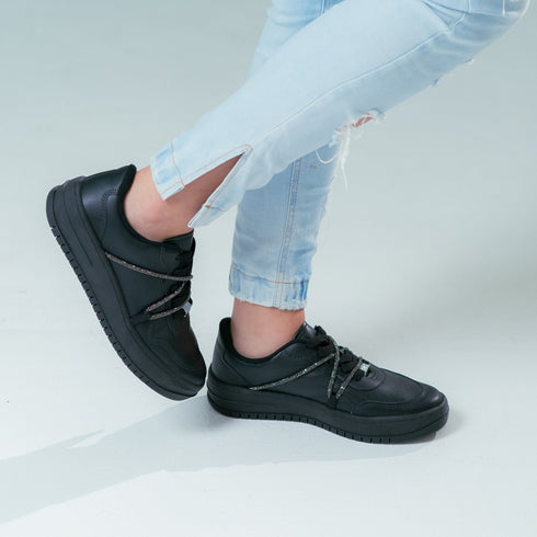 Tênis Casual Vizzano Preto Fume