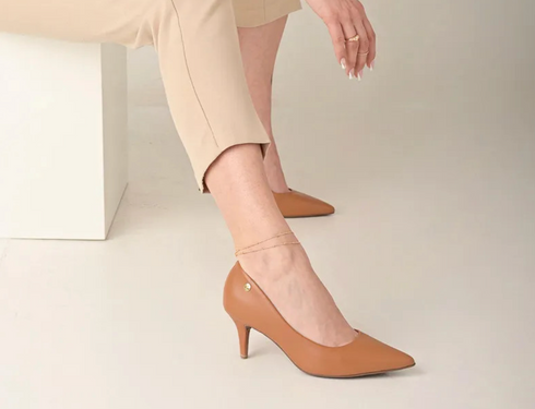 Scarpin Vizzano Caramelo Salto 7cm
