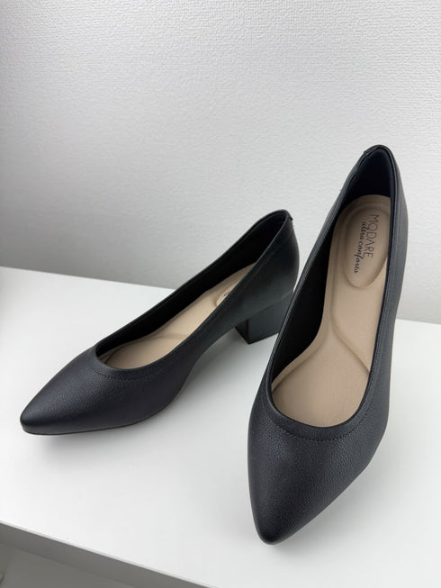 Modare Ultraconforto Black Block Heel Pump 4cm