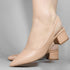 Slingback Beira Rio Nude Verniz Salto 5cm