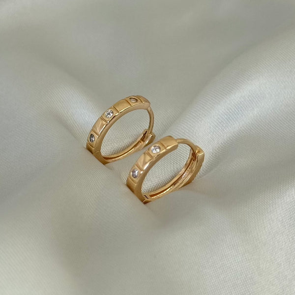 Hoop Earring with Micro Zirconia