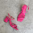 Sandália Vizzano Rosa Salto Bloco 7cm