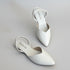 Beira Rio Off White Elastic Slingback 1cm Heel