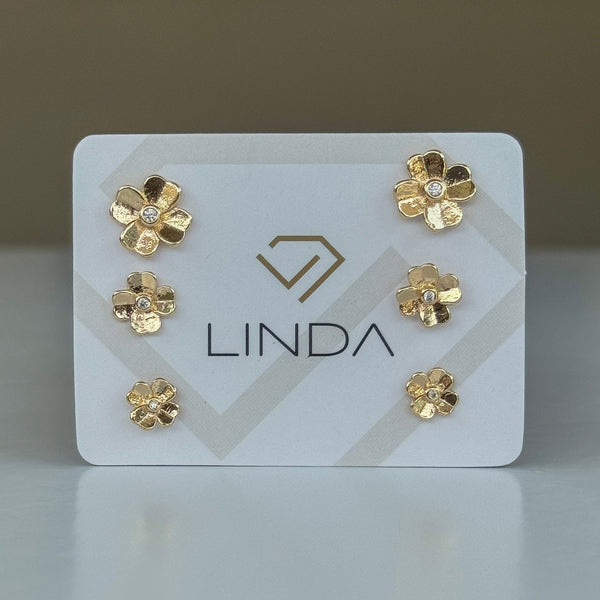 Flower Earring Trio