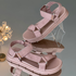 Moleca Nude Sandal with Adjustable Straps