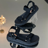 Moleca Black Sandal with Adjustable Straps