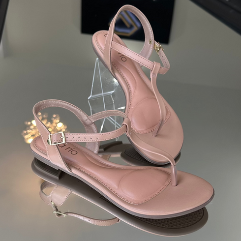 Beira Rio Black Flat Sandal