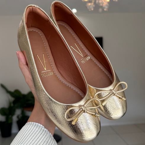 Sapatilha Vizzano Metalizada Golden