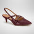 Scarpin Slingback Vizzano Marsala Verniz Salto 4cm