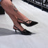 Scarpin Slingback Vizzano Preto Verniz Salto 4cm