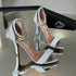 Sandália Vizzano Prata Glitter Salto Alto 9cm