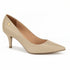 Scarpin Vizzano Bege Pelica Salto Médio 7cm