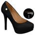 Scarpin Vizzano Preto Meia Pata Salto Alto 12cm