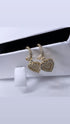 Fake Paved Heart Piercing Earring