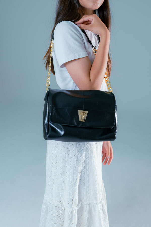 Bolsa Vizzano Craquele Preto